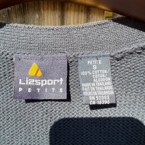 Vintage Sweater Vest 90s Lizsport Navy Argyle Sleeveless | Petite S/M - Picture 7 of 10